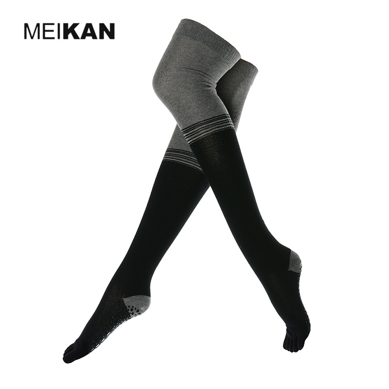 MEIKAN Seasons Knee High Socks Non-slip Yoga Toe Socks Dance Socks